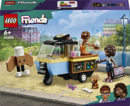 LEGO Friends 42606 Furgoncino del Fornaio, Giochi per Bambini di 6+ Anni con Cucina Giocattolo, Cibo, Mini Bamboline e Cane