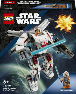 LEGO Star Wars 75390 Mech X-Wing di Luke Skywalker, Veicolo Robot Giocattolo, Giochi Bambini 6+, Piccolo Regalo da Collezione