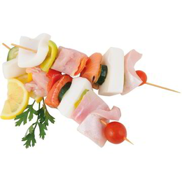 Spiedini di Pesce con Verdure