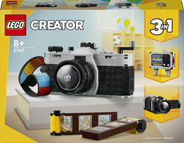 LEGO Creator 31147 3in1 Fotocamera Retro, Giochi per Bambini 8+ Anni, Macchina Fotografica Trasformabile in Videcamera o TV