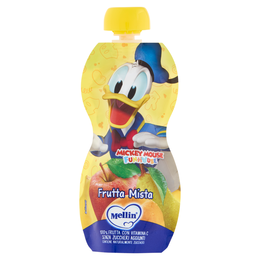 MELLIN Disney Paperino Merenda di Frutta 100% con VitC, Frutta Mista, dal 9° mese, 110g