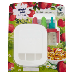 Ambi Pur Profumatore per Ambienti Diffusore Elettrico+Ricarica 3Volution, Crumble di Mele 20ml