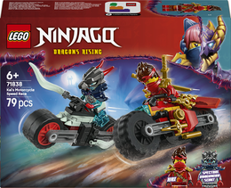 LEGO NINJAGO 71838 Gara di Velocità sulla Moto di Kai con 2 Motociclette Giocattolo, 2 Minifigure e Accessori, Idea Regalo 6+