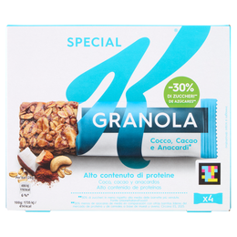 Kellogg's Special K Granola Cocco, Cacao e Anacardi 4 x 28 g