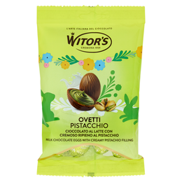 Witor's Ovetti Pistacchio Cioccolato al Latte con Cremoso Ripieno al Pistacchio 110 g