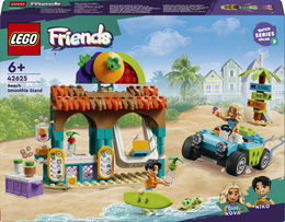 LEGO Friends 42625 Bancarella dei Frullati sulla Spiaggia, Giochi per Bambini 6+ con 2 Mini Bamboline, Buggy e Cibo Giocattolo