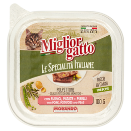 Migliorgatto Le Specialità Italiane Polpettone con Suino, Patate e Piselli 100 G