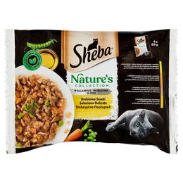 Sheba Nature's Collection Cibo Umido Gatto Selezione Delicata in Gelatina 4 bustine da 85g