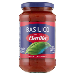 Barilla Sugo Basilico 100% Pomodoro e Basilico Italiani Condimento per Pasta 400g