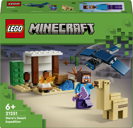 LEGO Minecraft 21251 Spedizione di Steve nel Deserto, Gioco per Bambini di 6+ Anni, Bioma con Casa Giocattolo e Personaggi