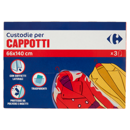 Carrefour Custodie per Cappotti 66x140cm 3 pz