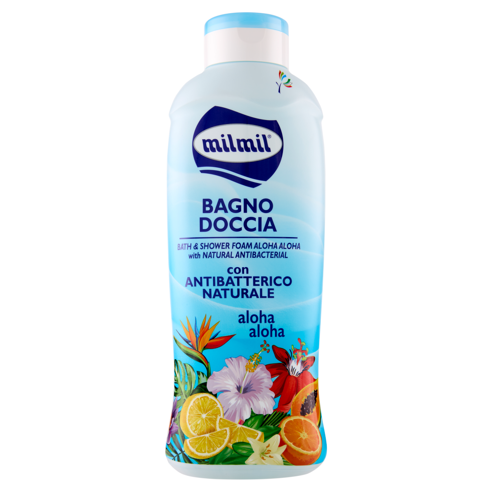 milmil Bagno Doccia con Antibatterico Naturale aloha aloha 1000 ml