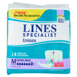Lines Specialist Unisex Pannoloni a Mutandina M Super/Maxi 14 pz