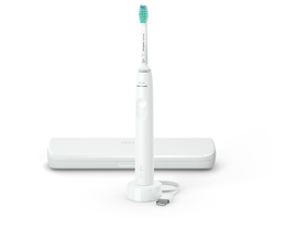 Philips Sonicare serie 3100 Sonicare Spazzolino Elettrico Sonico Bianco, con custodia da viaggio HX3673/13