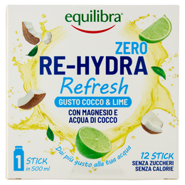 equilibra Re-Hydra Zero Energy Gusto Cocco & Lime 12 Stick 24 g
