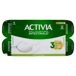 ACTIVIA Yogurt con Probiotico Bifidus, 0% Zuccheri Aggiunti, Bianco Naturale 8x125g
