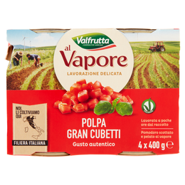 Valfrutta al Vapore Polpa Gran Cubetti 4 x 400 g
