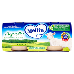 Mellin Agnello 100% Naturale Omogeneizzato 2 x 80 g