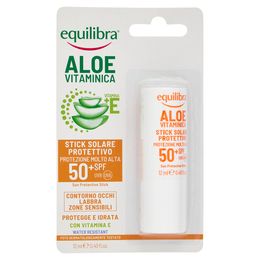 equilibra Aloe Vitaminica Stick Solare Protettivo Protezione Molto Alta 50⁺ SPF 12 ml