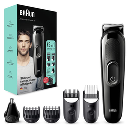 Braun All-in-one Rifinitore Tutto-In-Uno 3 MGK3320 Regolabarba Uomo 6-In-1, Tagliacapelli, Per Viso, Capelli