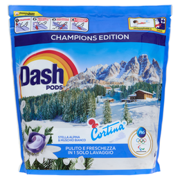 Dash Pods Detersivo Lavatrice In Capsule, Cortina Stella Alpina & Muschio Bianco, 60 Lavaggi 1176 g