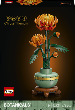 LEGO Botanicals 10368 Crisantemo, Fiore Finto da Costruire per Adulti, Idea Regalo Creativa di Compleanno per Donna e Uomo