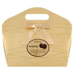 La Suissa Sospiri Praline di Cioccolato al Latte e Fondente Ripiene di Crema al Gusto Caramello 140g