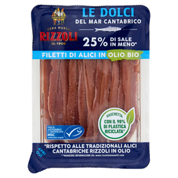 Rizzoli le Dolci del Mar Cantabrico Filetti di Alici in Olio Bio 60 g