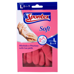 Spontex Guanti Casalinghi Soft Cartoncino Taglia L