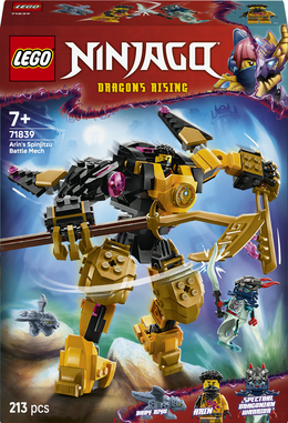 LEGO NINJAGO 71839 Battle Mech Spinjitzu di Arin con Action Figure Snodabile, Drago Giocattolo e 2 Minifigure, Idea Regalo 7+