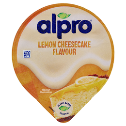 ALPRO Alternativa Vegetale allo Yogurt, Gusto Lemon Cheesecake, Fonte di Calcio,Basso in grassi 135g