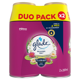 Glade Automatic Spray Doppia Ricarica, Profumatore per Ambienti, Fragranza Relaxing Zen, 2x269 ml