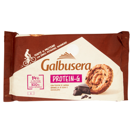 Galbusera Protein-G con Fiocchi di Avena, Granella di Soia e Cioccolato 6 x 50 g