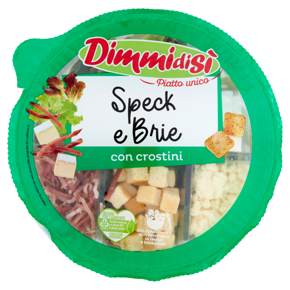 DimmidiSì Piatto unico Speck e Brie con crostini 120 g