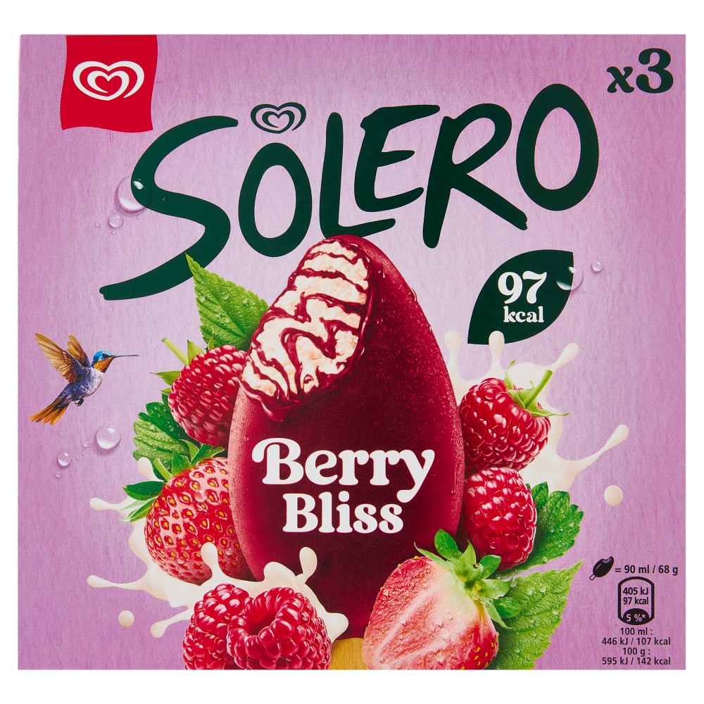 Solero Berry Bliss 3 Gelati 204 g