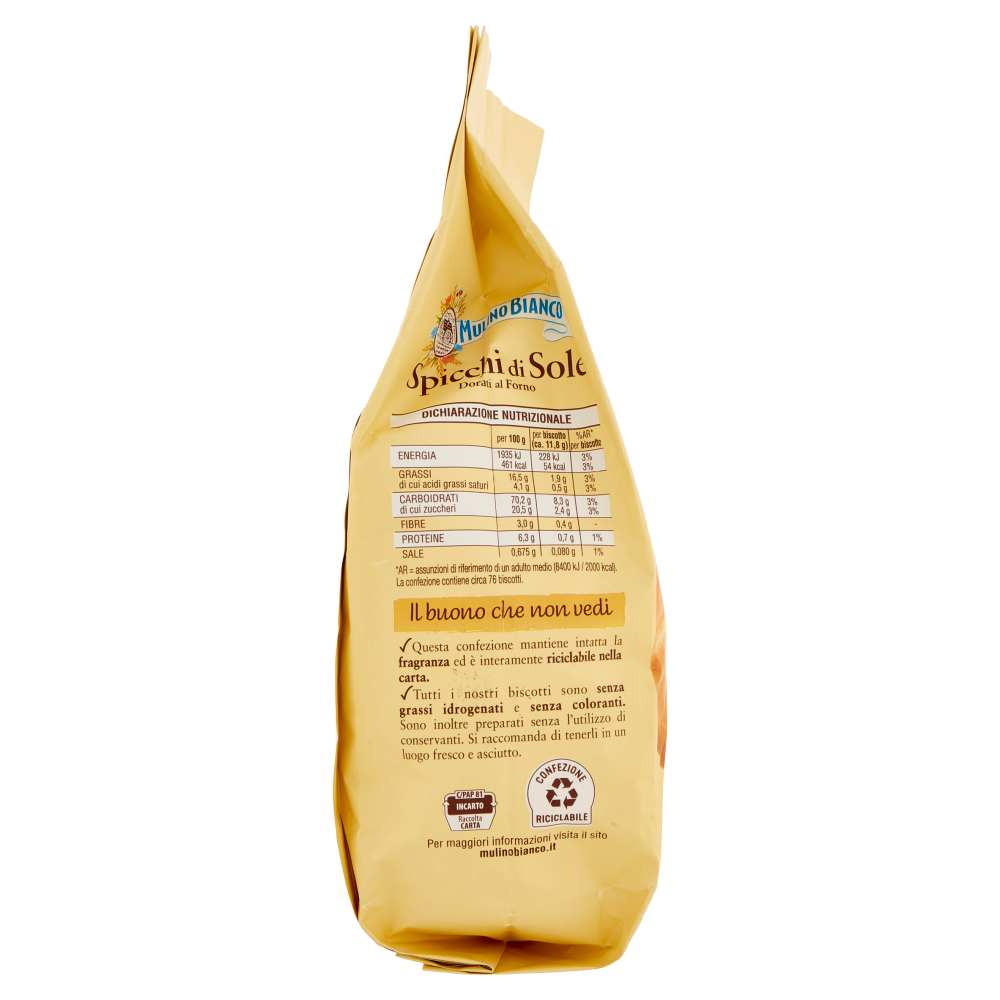 Mulino Bianco Spicchi di Sole Biscotti Dorati al Forno 900g