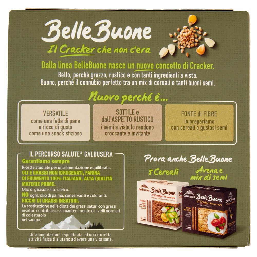 Galbusera BelleBuone il Cracker che non c'era Sesamo e Mais 5 x 40 g
