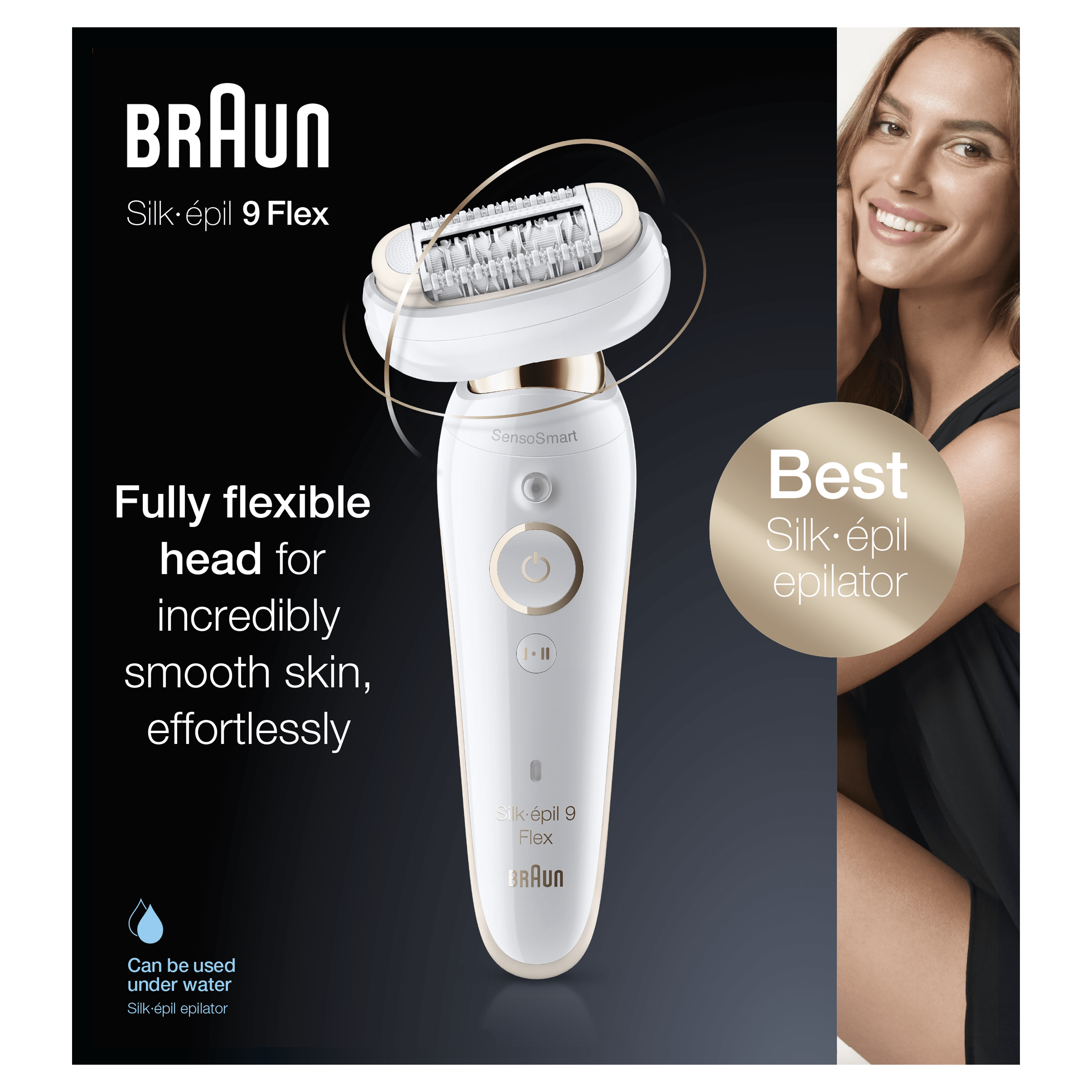Braun Silk-&eacute;pil 9 Flex 9-001, Epilatore Donna Testina Flessibile Per Epilazione Semplice