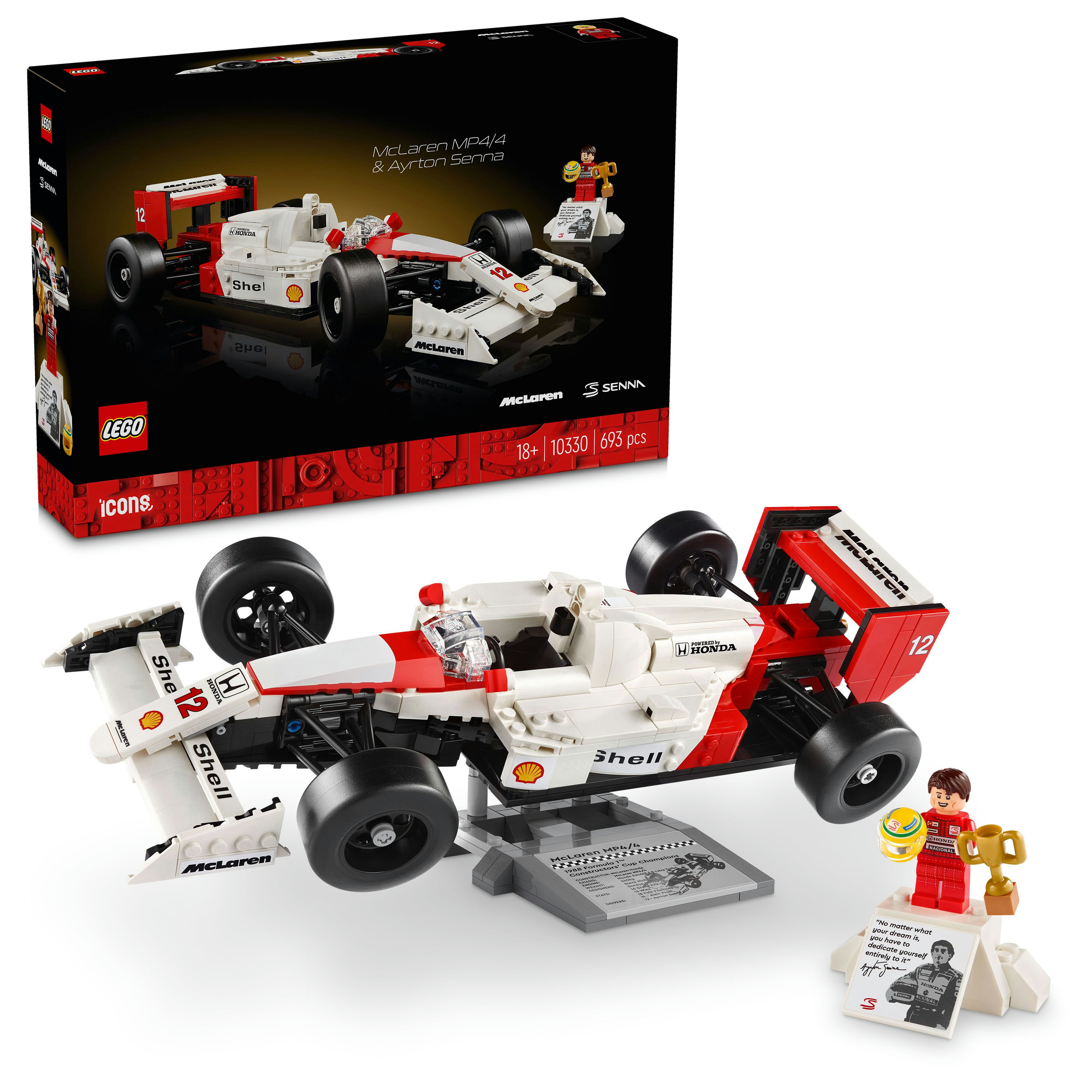 LEGO ICONS McLaren MP4/4 e Ayrton Senna