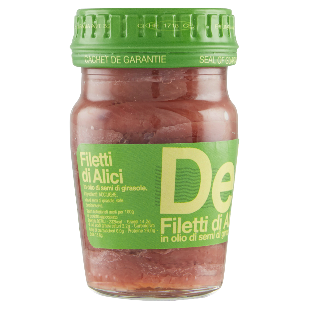Delicius Filetti di Alici in olio di semi di girasole 80 g