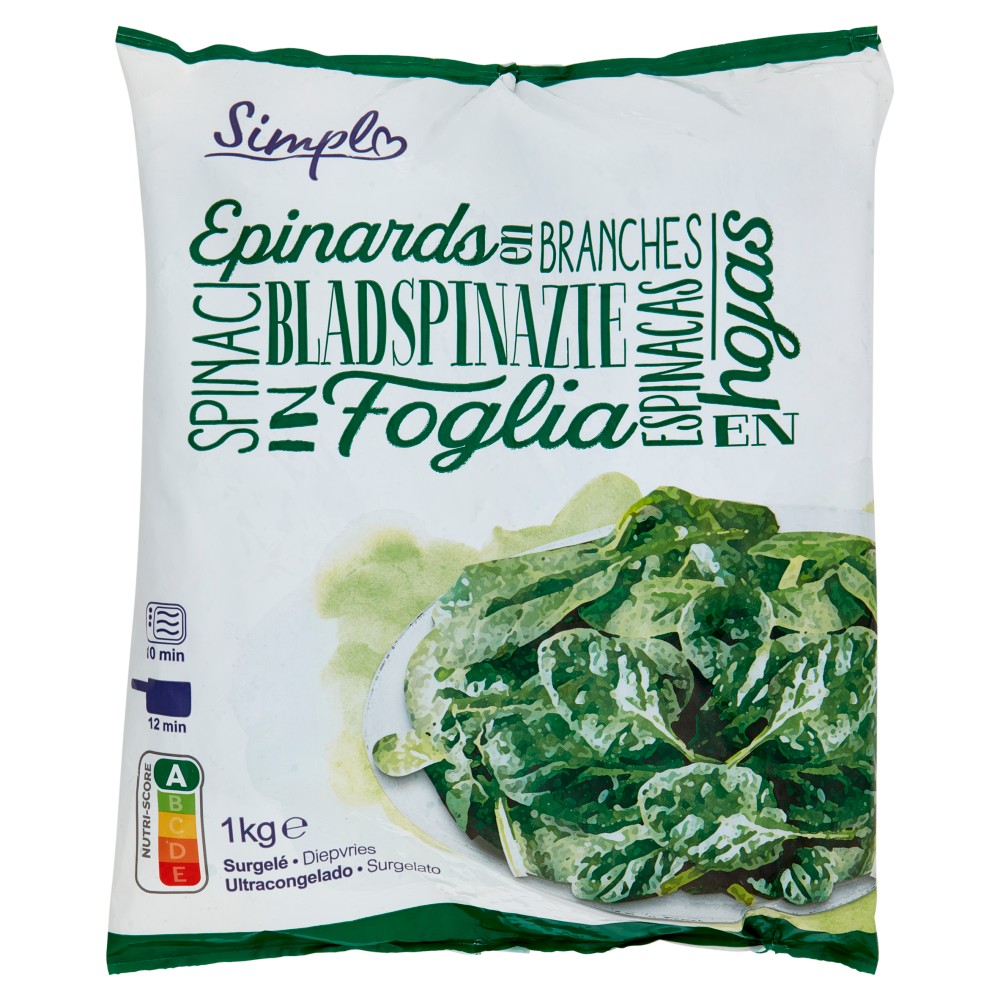 Simpl Spinaci in Foglia Surgelato 1 kg