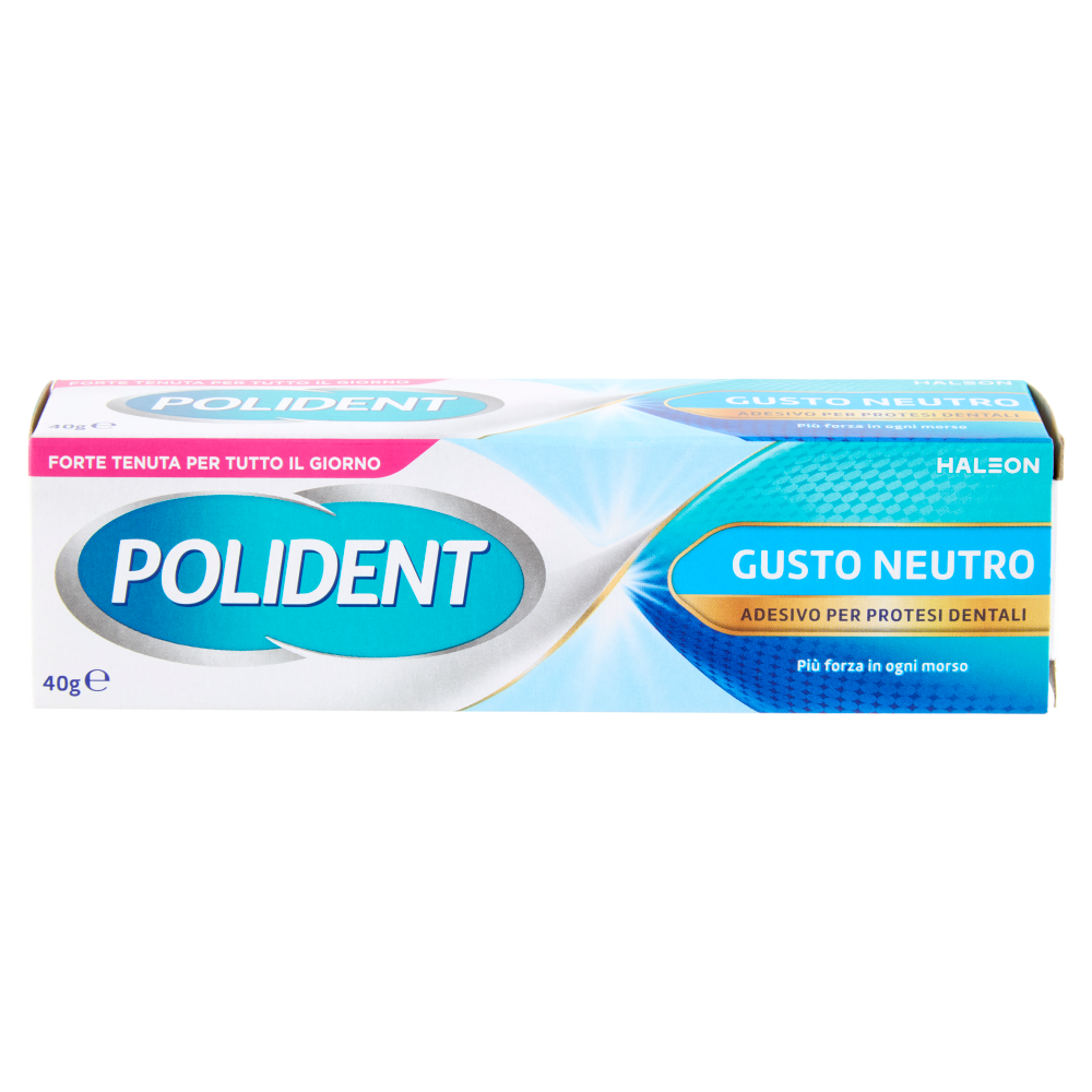 Polident gusto neutro adesivo protesi dentiera con tenuta giornaliera senza aromi artificiali 40 gr
