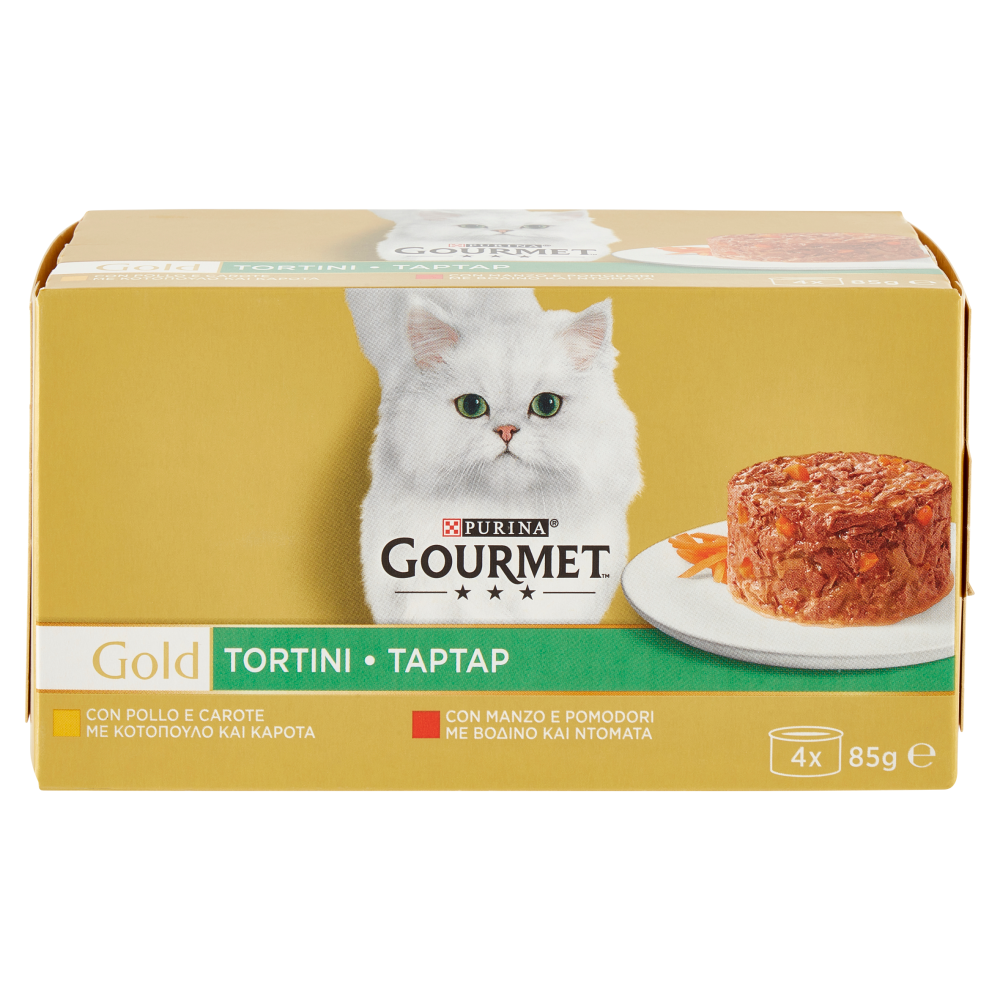 PURINA GOURMET Gold Tortini Pollo & Carote / Manzo & Pomodori 4 x 85 g