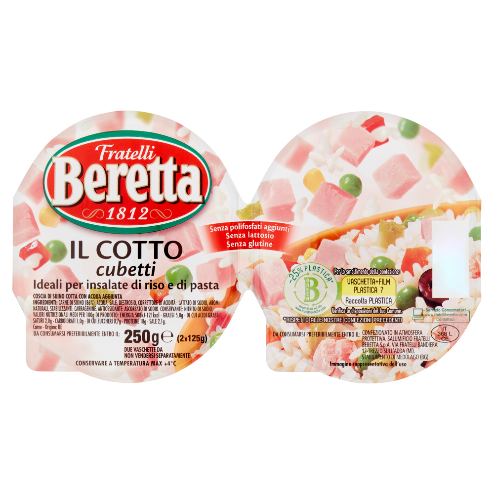 Fratelli Beretta il Cotto cubetti 2 x 125 g
