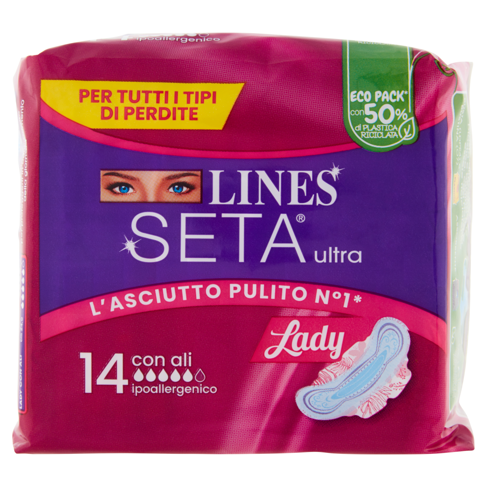 Lines Seta ultra Lady con ali 14 pz
