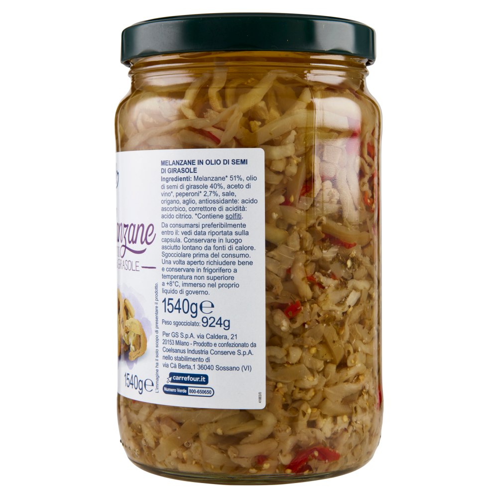 Simpl Melanzane a Filetti in olio di Girasole 1540 g