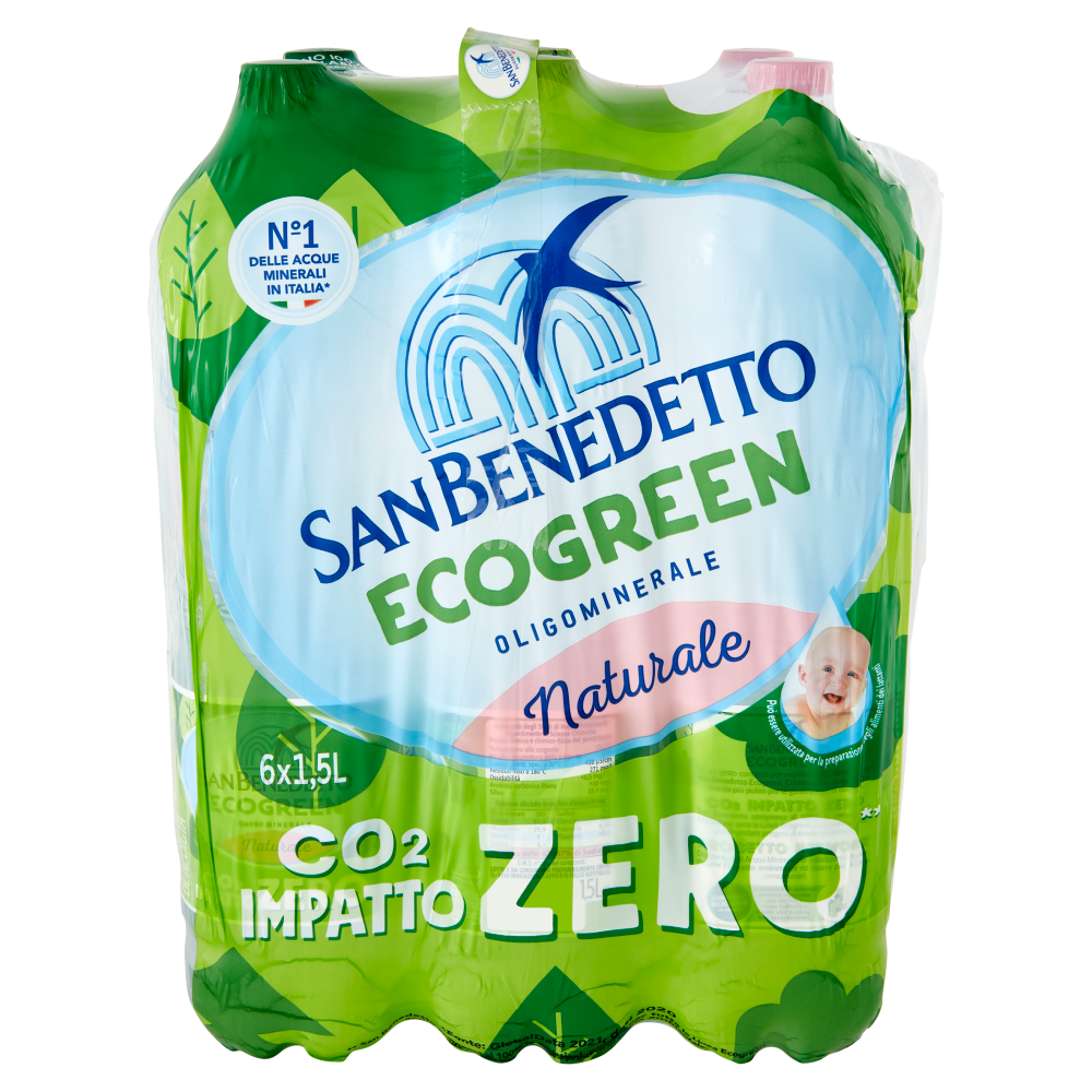 San Benedetto Acqua Naturale Benedicta Ecogreen 6 x 1,5 L