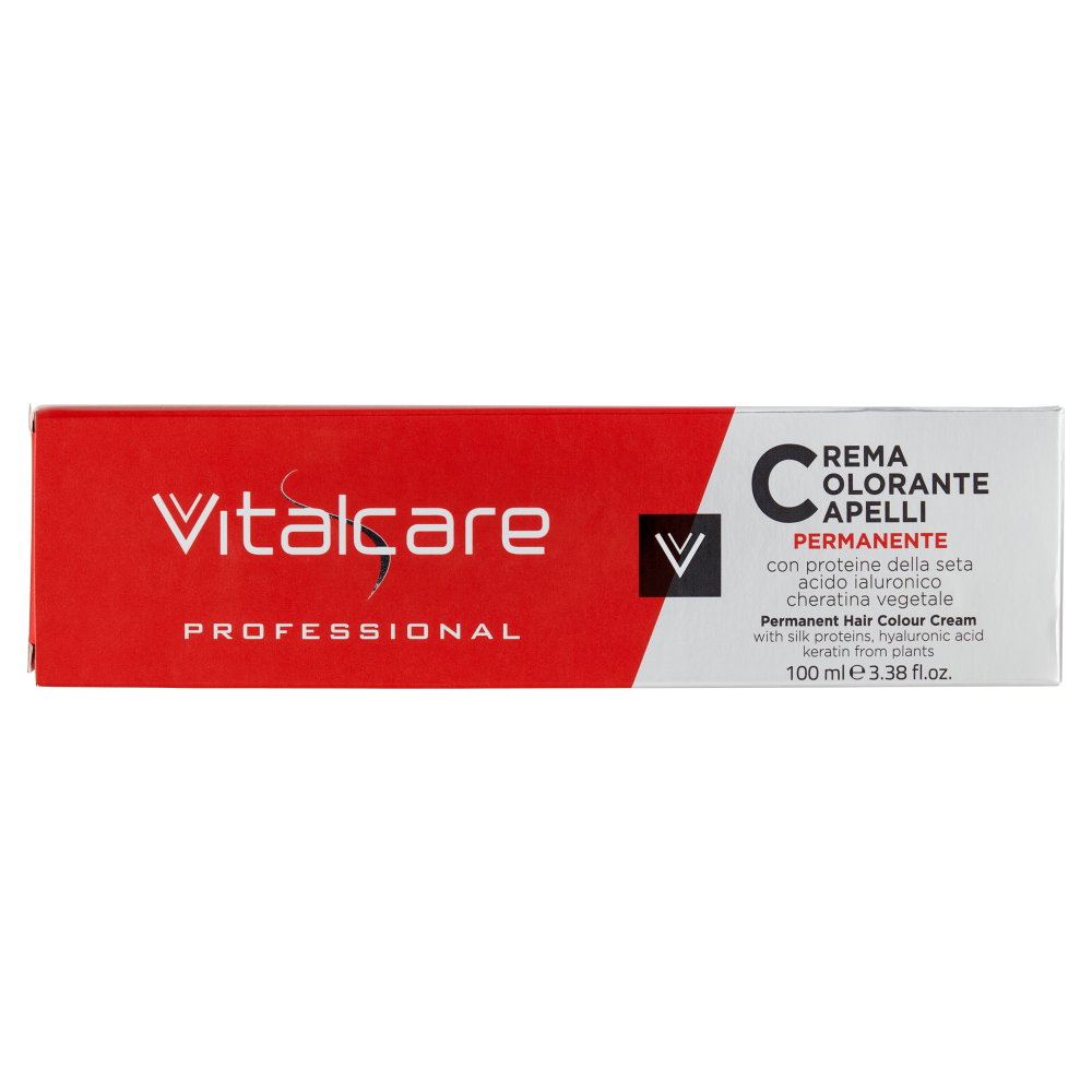 Vitalcare Professional Crema Colorante Capelli Permanente 1/00 Nero 100 ml
