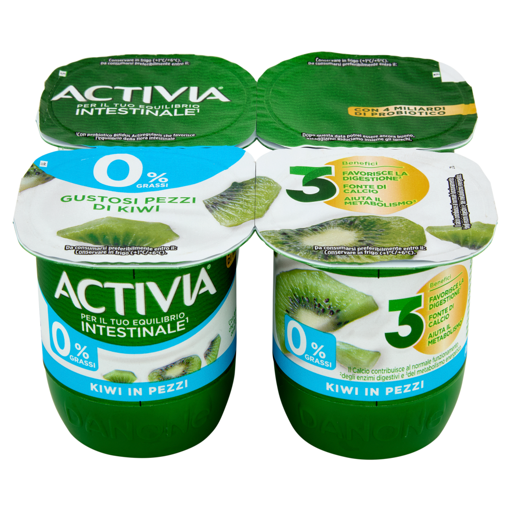 Activia 0 Grassi Kiwi in pezzi 4 x 125 g Carrefour