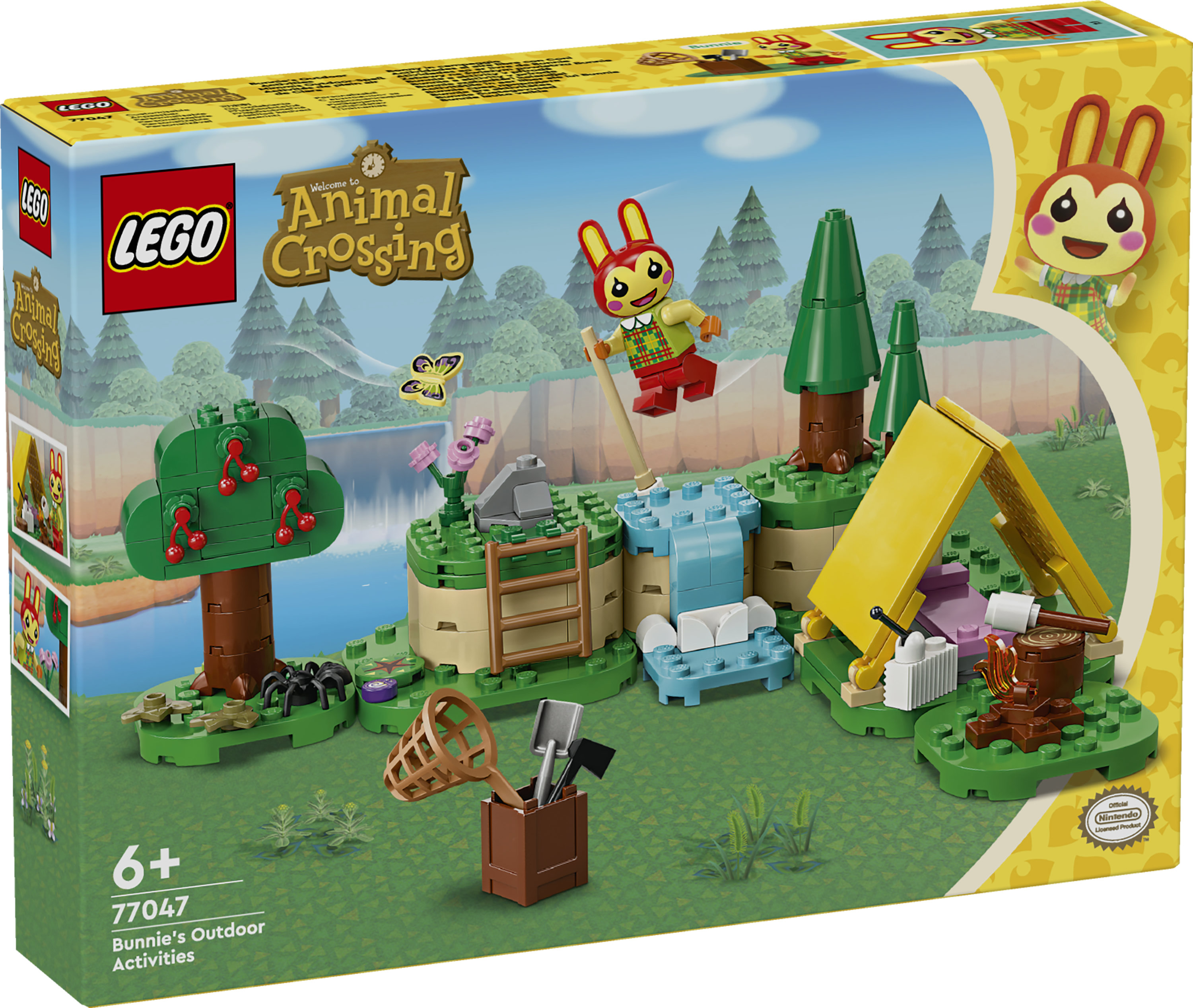 LEGO Animal Crossing 77047 Bonny in Campeggio, Giochi Creativi per Bambini 6+ con Coniglietto Giocattolo e Tenda da Costruire